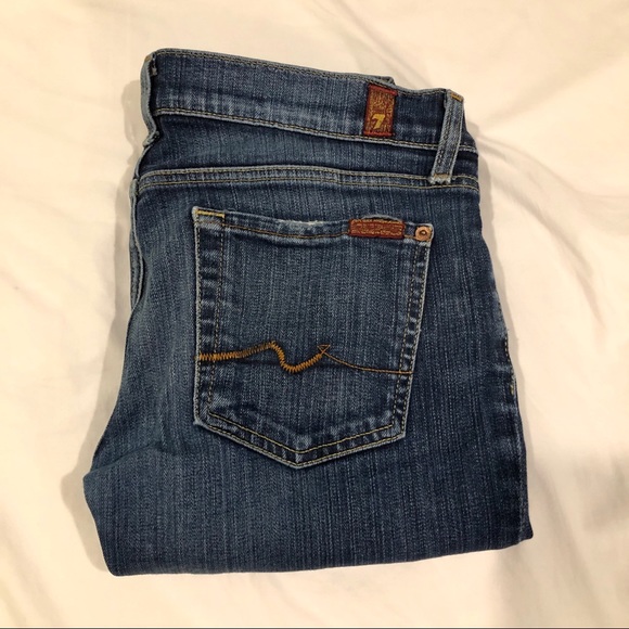 7 For All Mankind Flare Jeans - Size 27 EUC - Picture 4 of 10